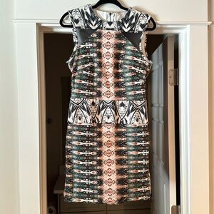 Nicole Miller Bodycon Tribal Print Dress